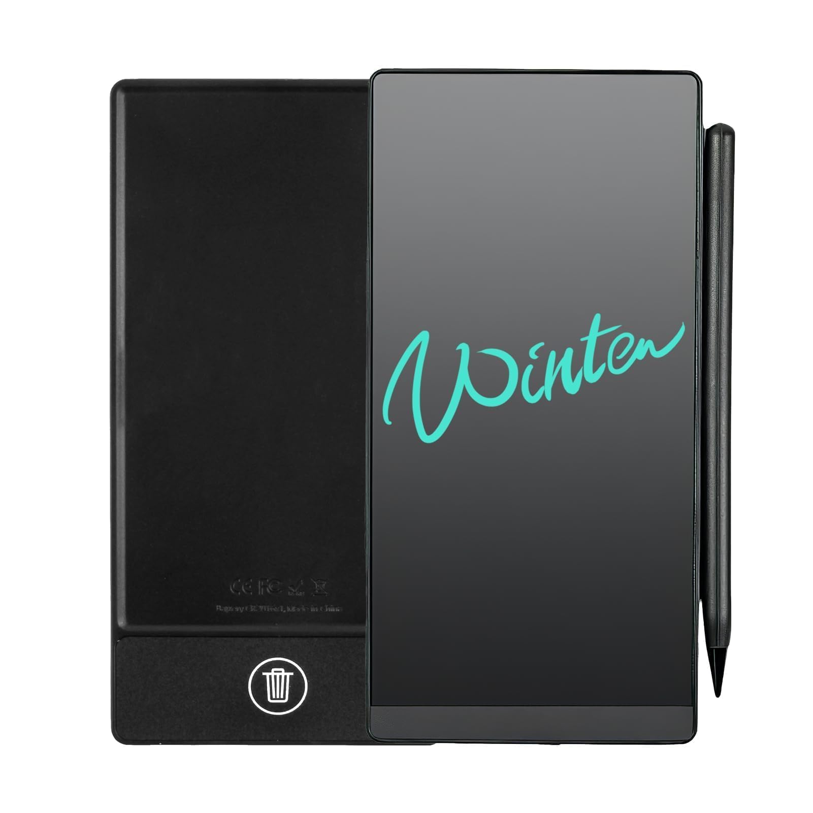 Tablette d'écriture LCD de 16,5 cm avec stylo pour adultes, bloc-notes électronique effaçable avec capteur Hall clair, bloc-notes de bureau de 16,5 cm, planche à dessin avec fonction de verrouillage