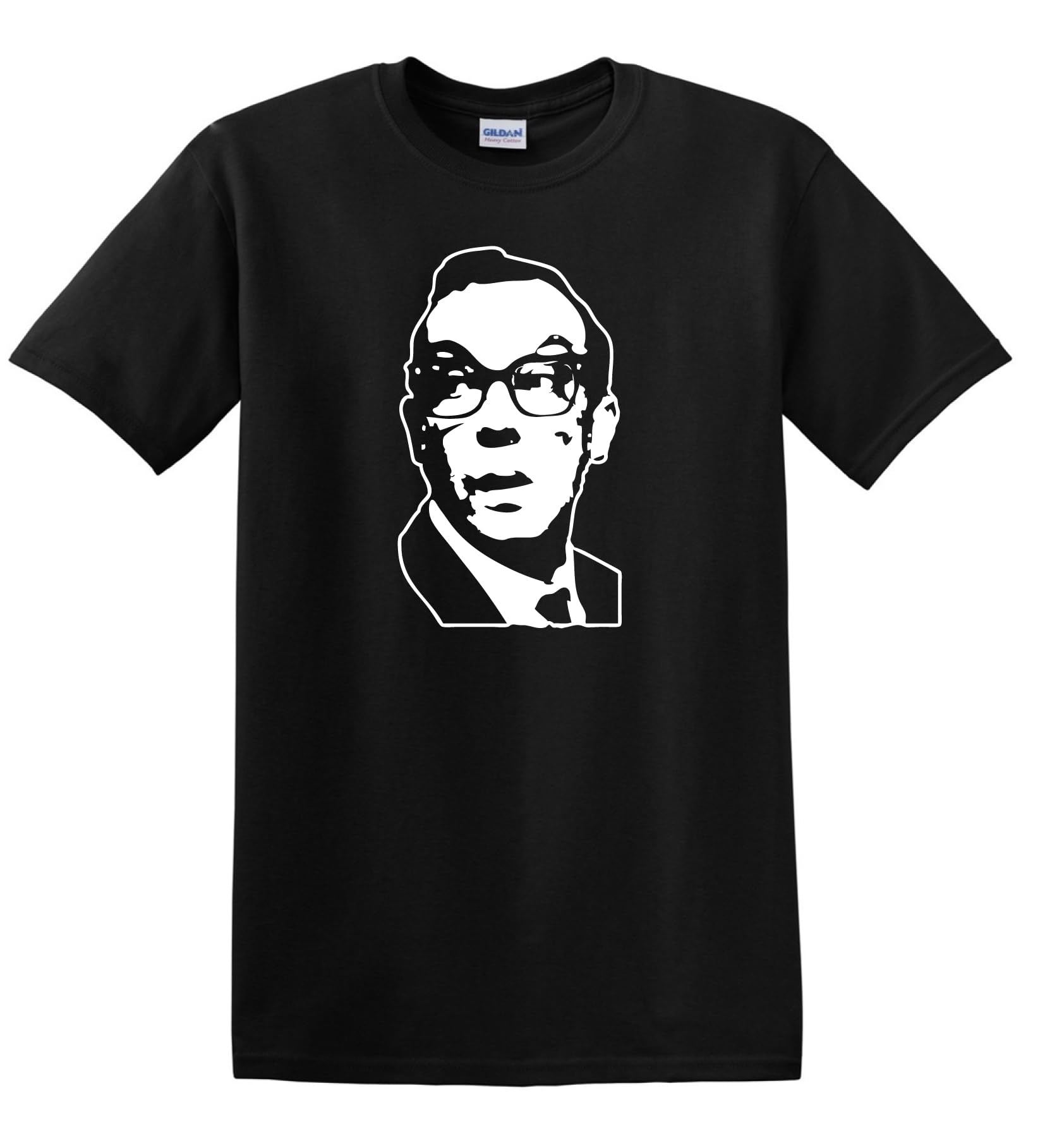 Eric Morecambe Che Guevara Style Morecambe and Wise TV Icon Heavy Cotton T-Shirt Black