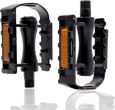 Bicycle Pedals Road Bike,Cycle Pedals,Bike Pedals Metal,Aluminum Alloy Durable Sealed Bearing Axle Bicycle Pedals For Universal Mountain Bike Road Bike Trekking Bike A Pair Black