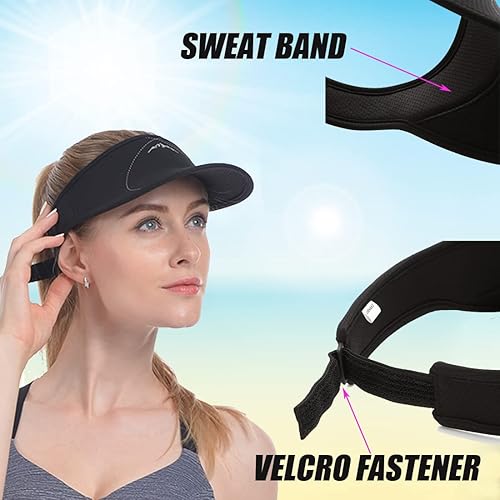 Miniatura 4 de Ushake - Visera deportiva para hombre o mujer, para golf, tenis, correr, trotar, senderismo