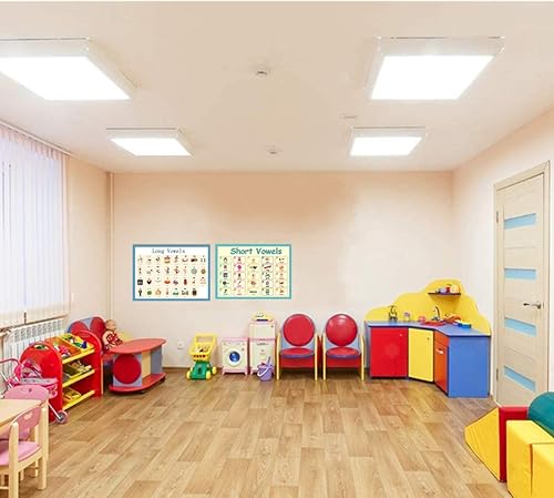 Miniatura 7 de LUGMAZU Juego de 2 tablones de anuncios de fonética para el aula para jardín de infantes, pósteres de aprendizaje para niños y tablas de pared,