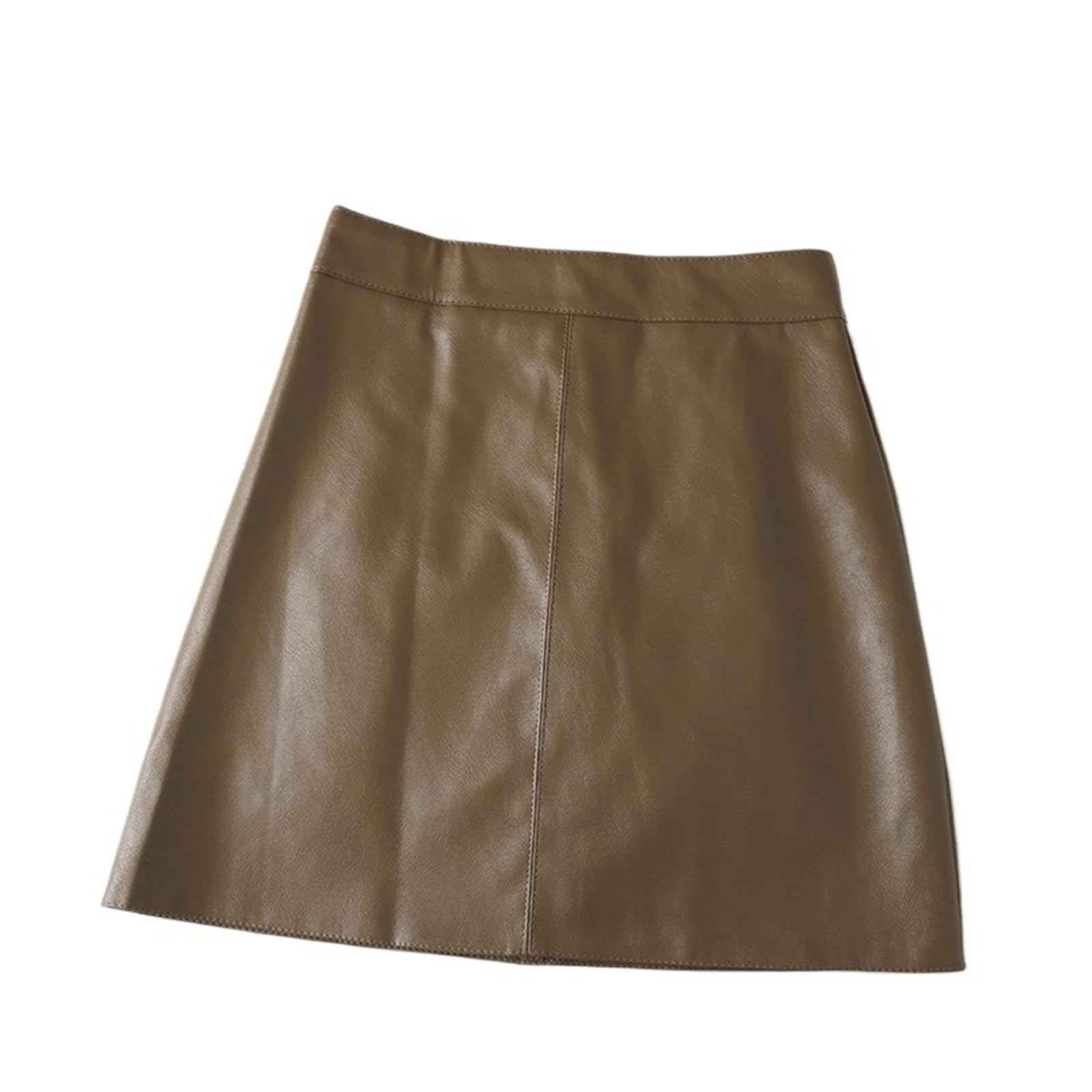 Falda De Cuero para Mujer Minifalda de Piel sintética for Mujer Falda Corta PU Corte A Talle Alto para Mujer