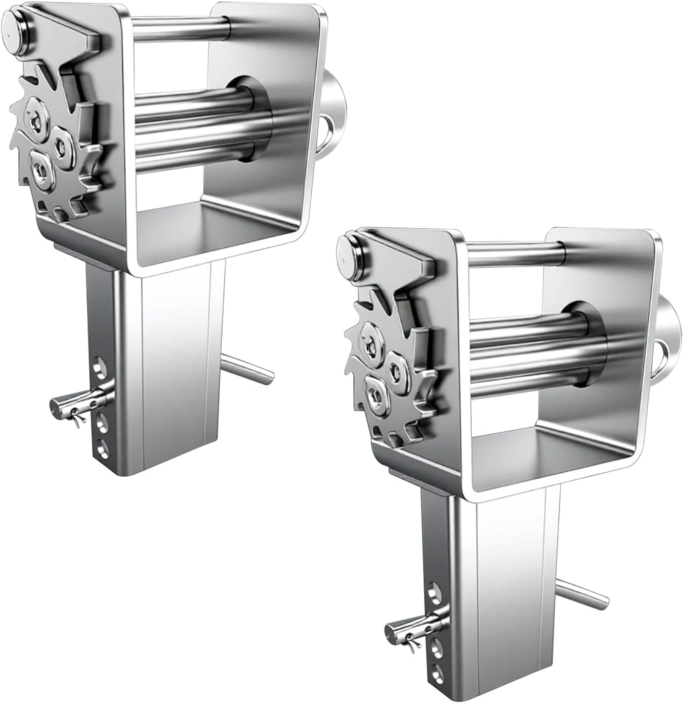 Trailer Stake Pocket Winch, Heavy Duty Stake Pocket Winch D Ring for Flatbed Trailer Trucks and Winches, 5400 LBS Load Limit, 16200 LBS Capacity for Trailer Winch - Stake Pocket Outward Offset, 2 Pack