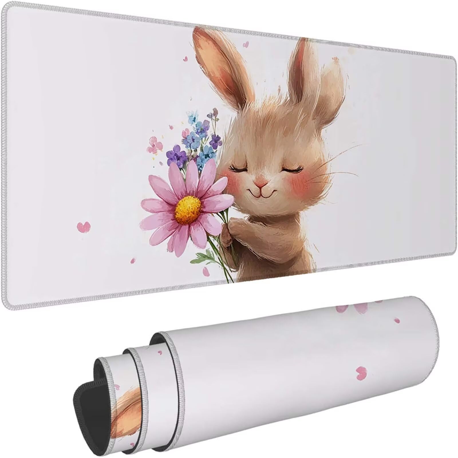 Tapis de Souris XXL Tapis de Souris Gaming 900 x 450 mm Blanc 0-z25