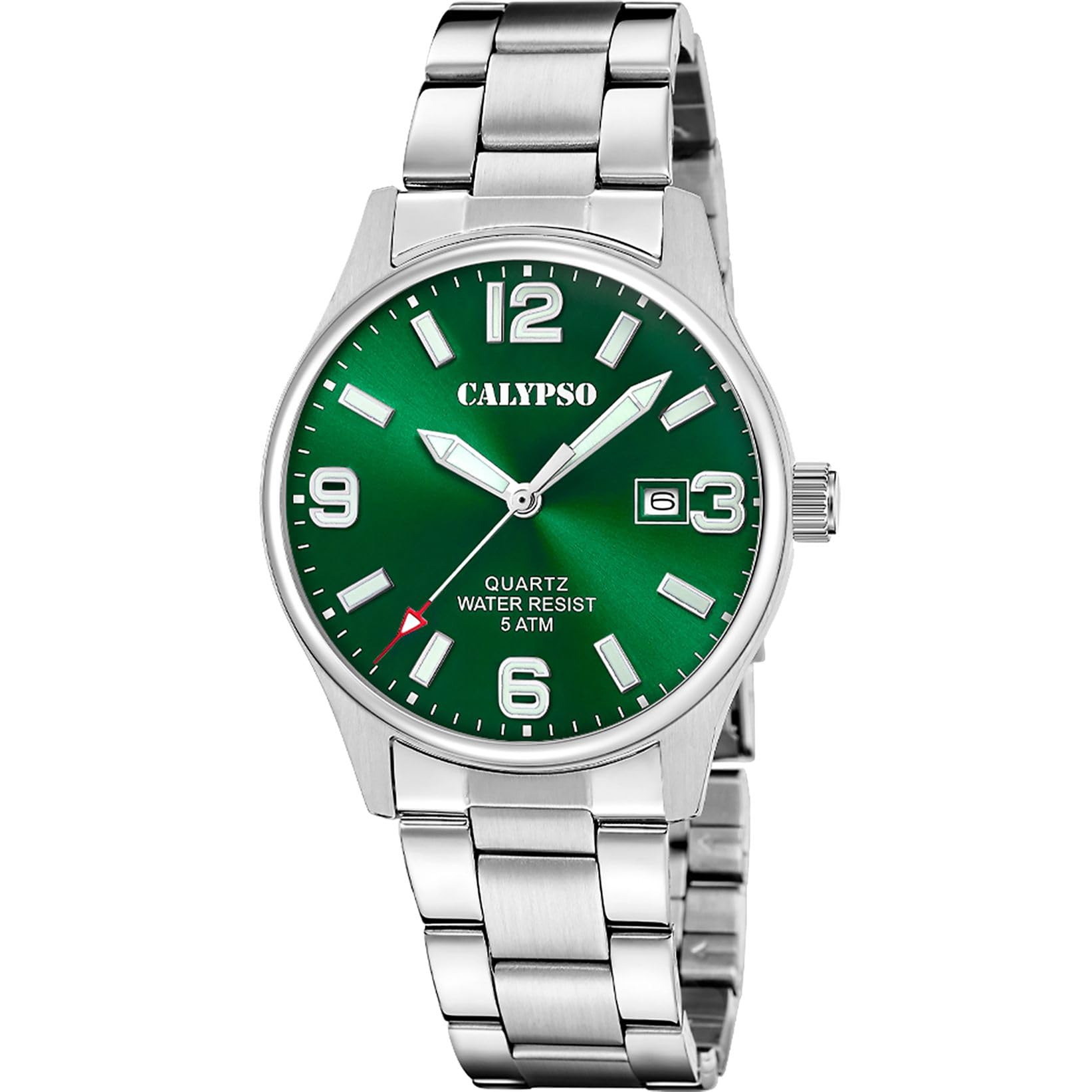 Calypso Orologio Uomo Analogico in Acciaio Inossidabile 316l Argentato