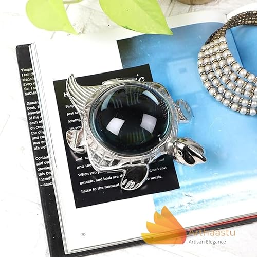 Lupa decorativa de tortuga pisapapeles Zoom 10X plata antigua, ideal para leer, accesorio de escritorio vintage, pieza perfecta de decoración de