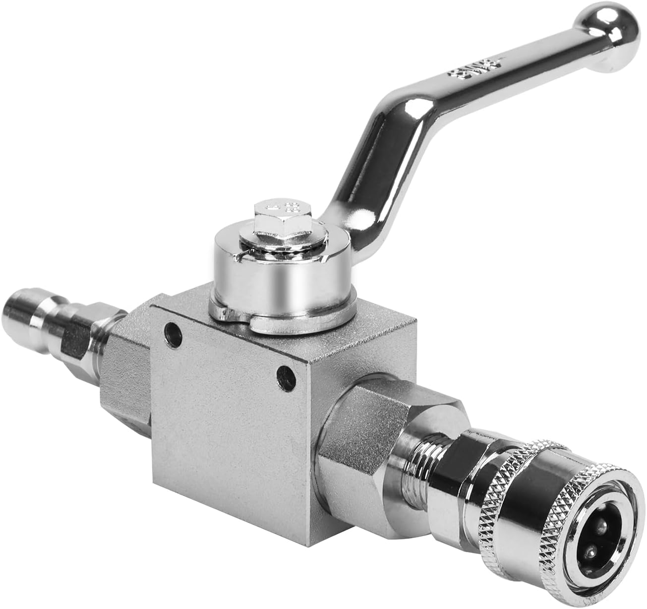 DERNORD High Pressure Ball Valve Kit 1/4 Inch Quick Connect for Power Washer Hose, 4500 PSI (1/4'')