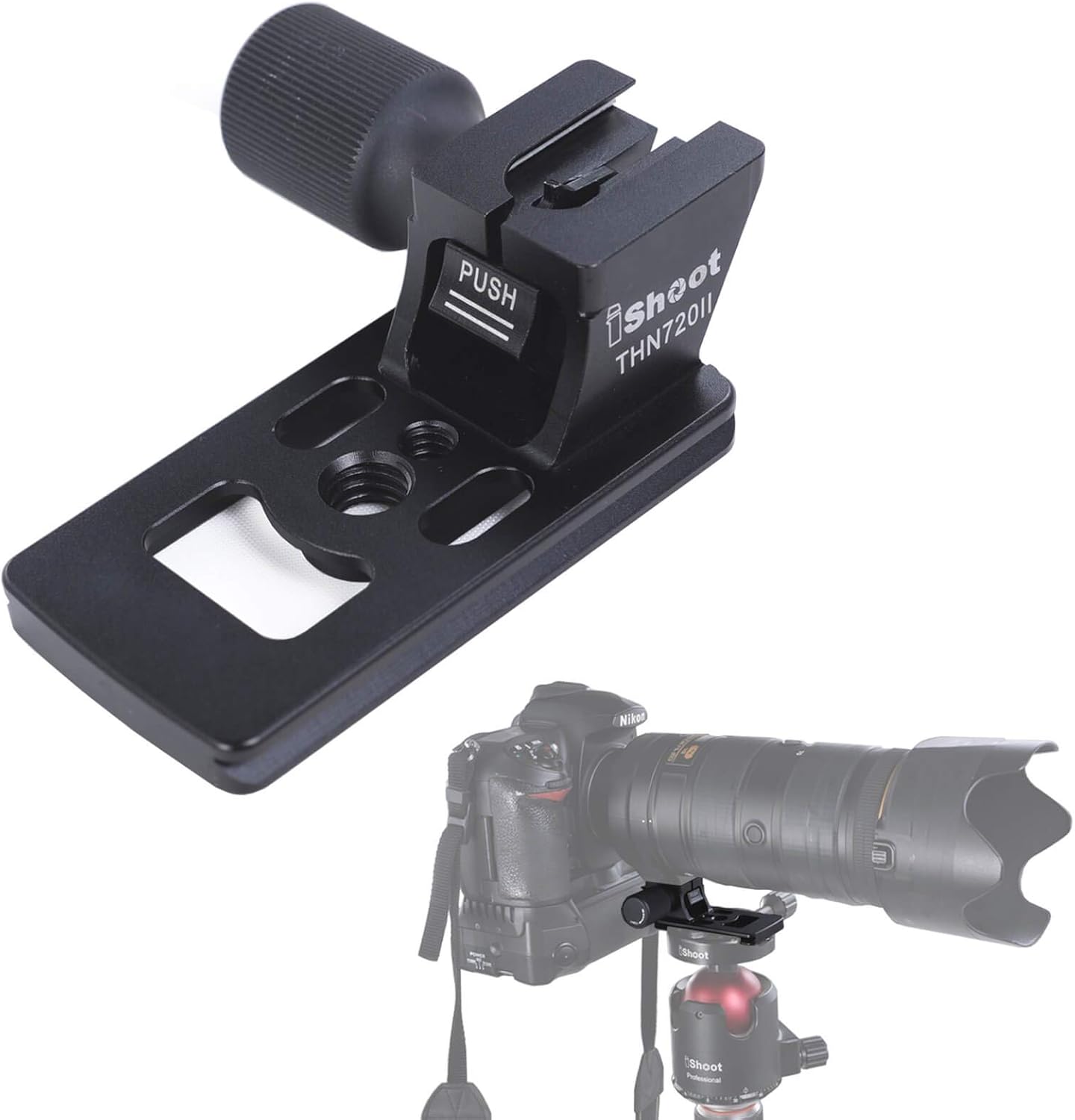 Lens Collar Stand Replacement Foot Tripod Mount Ring Base Compatible with Nikon AF-S NIKKOR 70-200mm f/2.8E FL ED VR, AF-S 500mm f/5.6E PF ED VR, Quick Release Plate Support Arca Fit Clamp