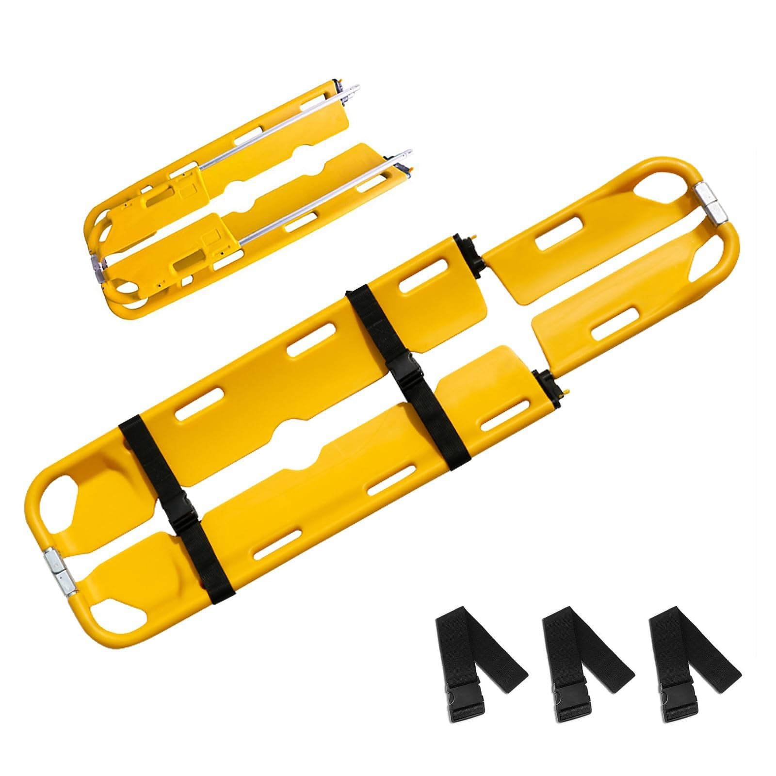 SWENEEN Folding Scoop Stretcher, Emergency Stretcher,Portable Folding Stretcher,Load Capacity Up To 159Kg/350Lb,Foldable,Suitable For Emergency,Fire Rescue,