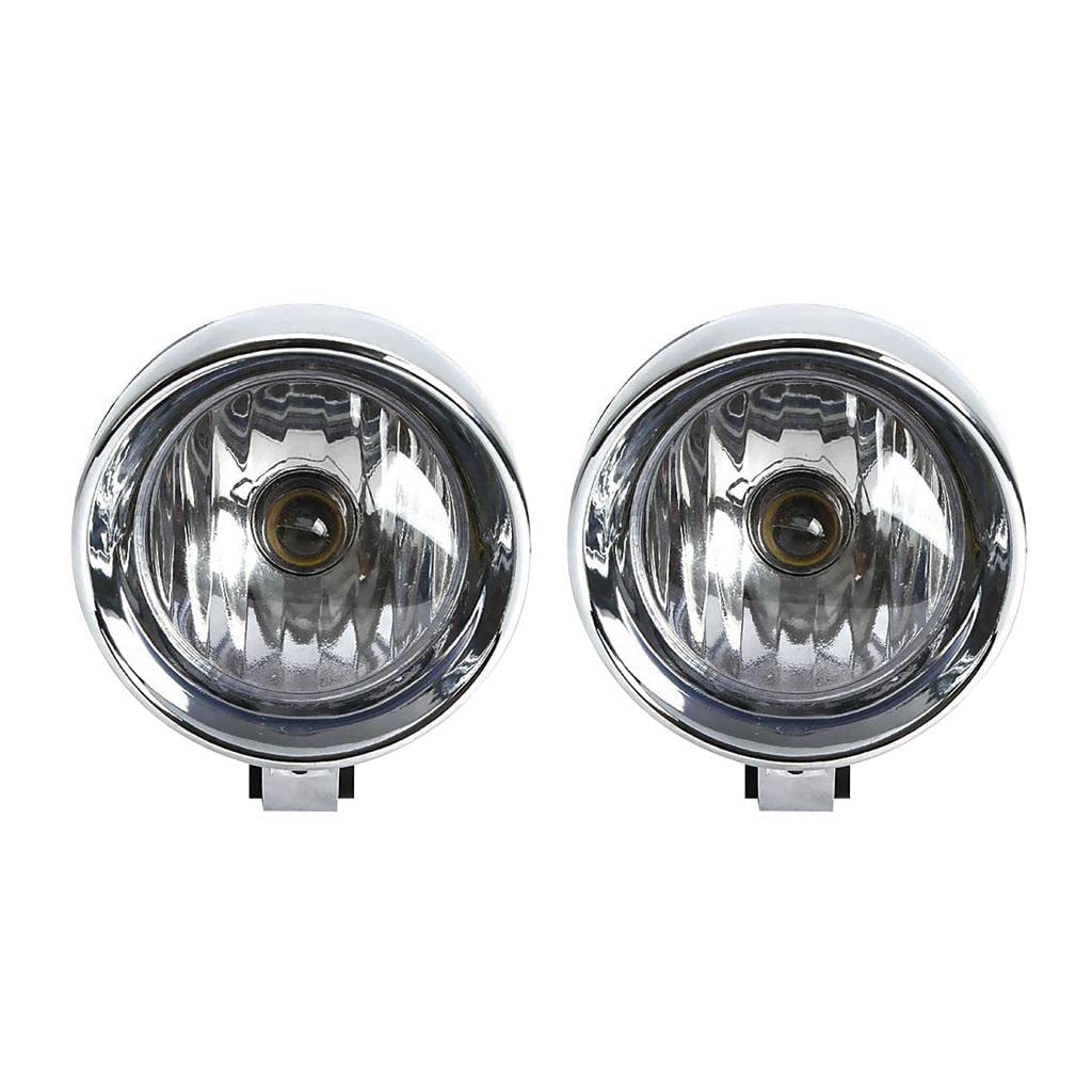 Club Bollywood®2Pcs 4" Chrome Motorcycle Bullet Front Headlight Fog Light Lamp for Harley| Parts & Accessories | Motorcycle Parts |2X Universal Motorcycle Headlight-picture-15