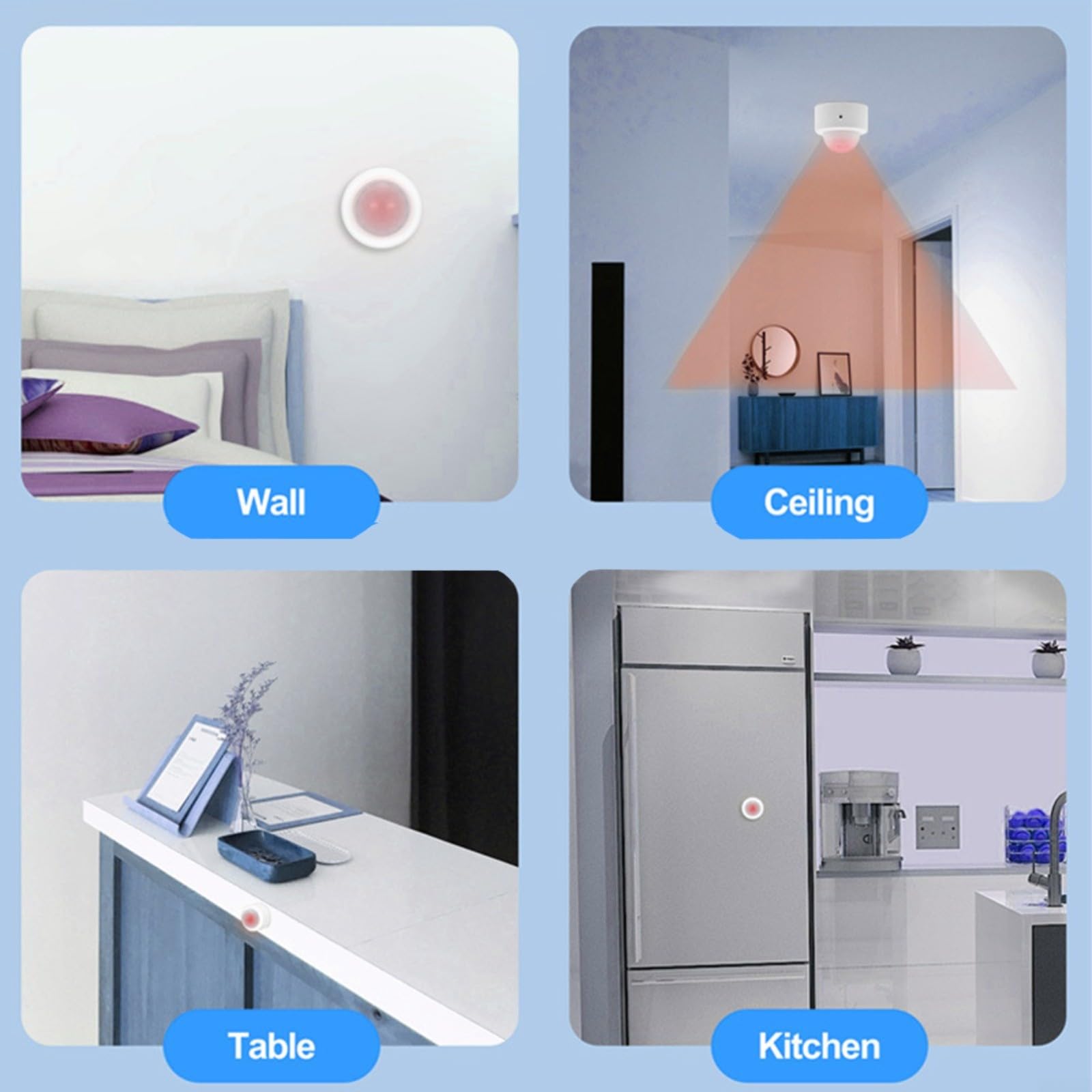 10 piezas para Zigbee3.0 para Tuya para detector de movimiento corporal inteligente, sensor de movimiento, detector de movimiento PIR inteligente para el hogar, para mini sensor de