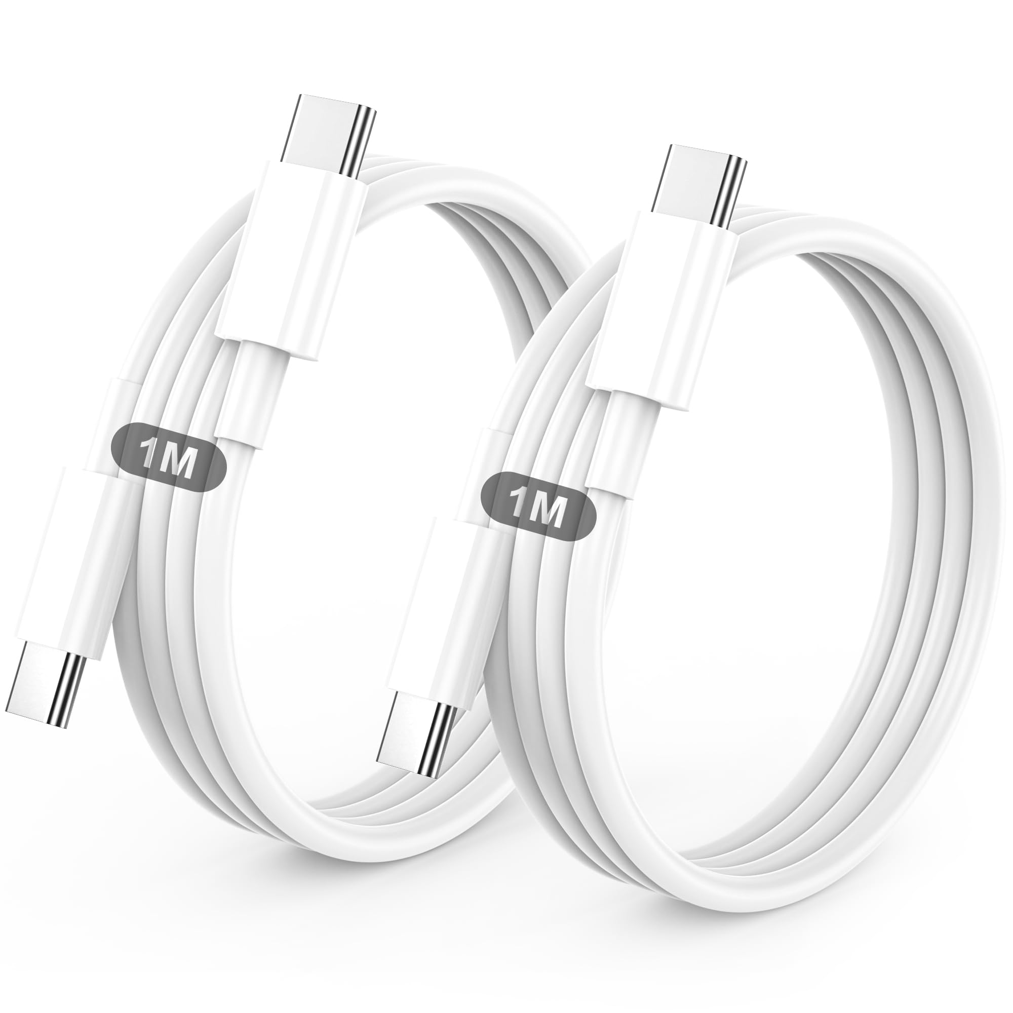 Cavo USB C to USB C,[2Pezzi-1M+1M] 60W Cavo USB Type C Ricarica Rapida Per IPhone 17/Air/Pro/Pro Max/16/15/Pro/Pro Max/Plus/Per Samsung Galaxy S25 S24 S23 S22,Per iPad Pro/Air/Mini/Per MacBook Air/Pro