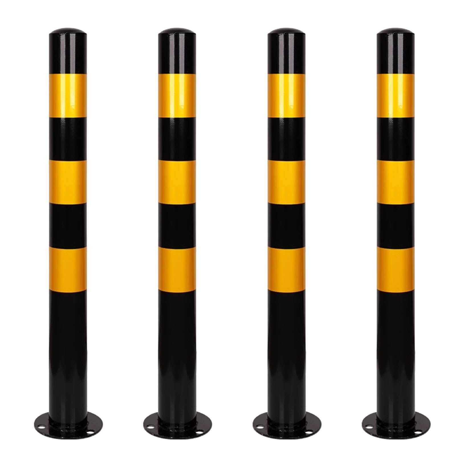 HCZKIUJY Heavy-Duty Traffic Control Barrier for Driveway and Parking Safety, In-Ground Installation, Enhanced Security Solution (Yellow)