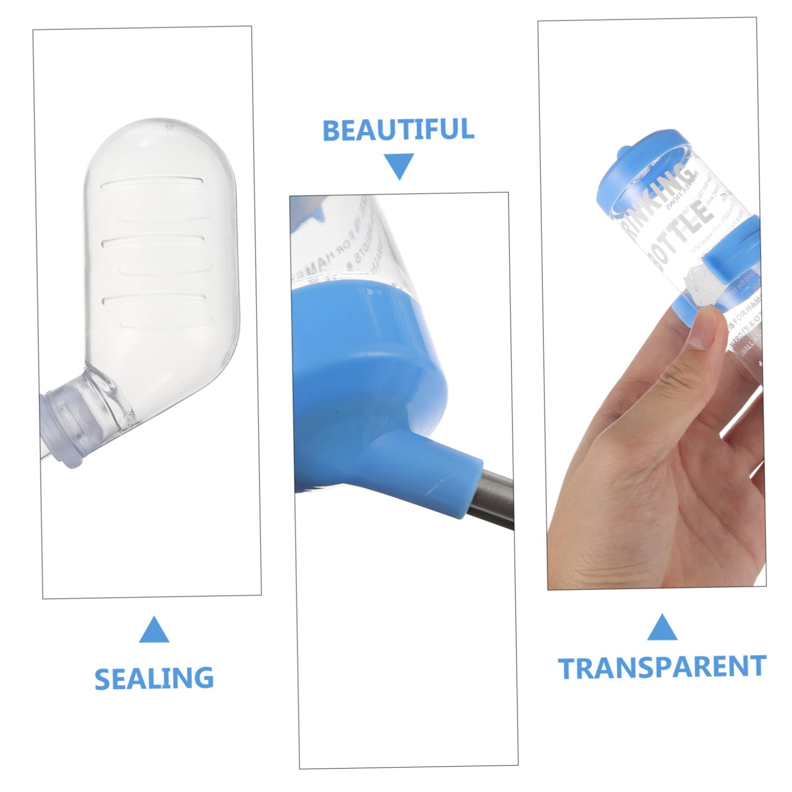 Housoutil 8piezas Botellas De Agua para Animales Bebedero De Hamster y Erizo Botellas De Agua Cabezal Diseño Antigoteo para Roedores y Pequeñas