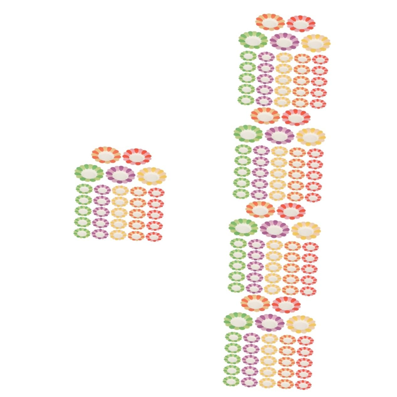 MAGICLULU 5 Sätze Papierblumen Für Kindergeburtstage Dekorative Papierteller Für Partys Für Snacks Popcorn Und Tischdeko Vielseitig Einsetzbar Für Feiern Und Veranstaltungen 100 Stück * 5