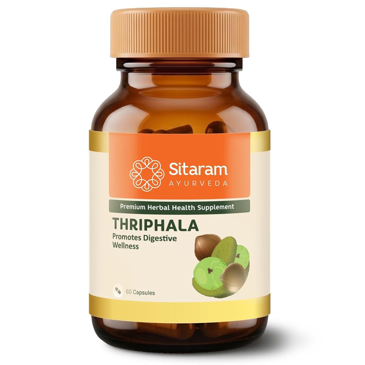 Sitaram Ayurveda Triphala Capsules | Supports Digestive Wellness & Natural
