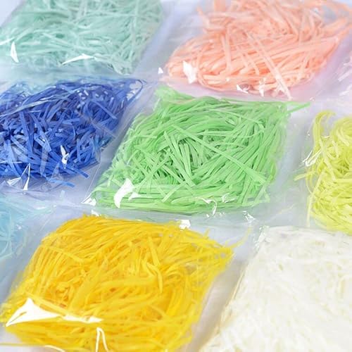 Jieddey Papier Füllmaterial für Geschenkbox,Geschreddertes Papier 100 G Ostergras Raffia Hamper Shreds SeidenPapier zum Verpackungen Füllen Körben Geschenken Blau