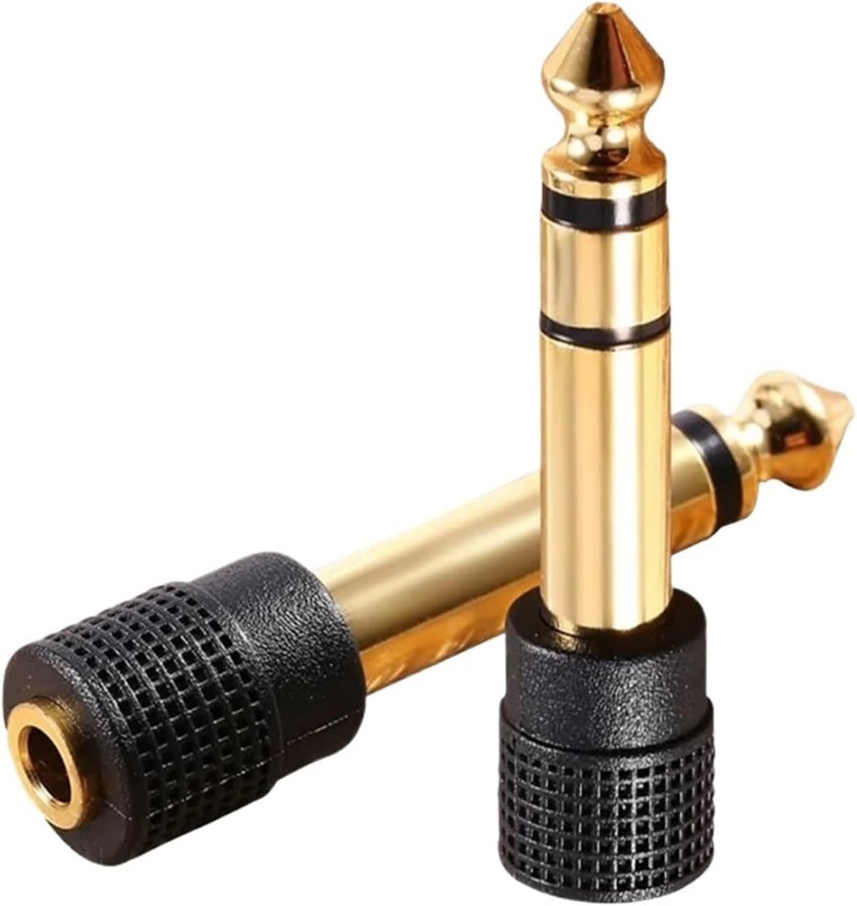 Microphone Adapter Stereo Headphone Jack Audio Plug 3 Pole Male to Female 35 Mm 635mm(5pcs)