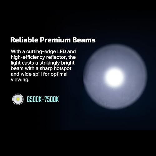 Miniatura 3 de OLIGHT BatonTurbo - Linterna EDC de mano, recargable, de 1000 lúmenes, LED, alcance de 557.74 yardas, clip bidireccional y cordón, potente, de