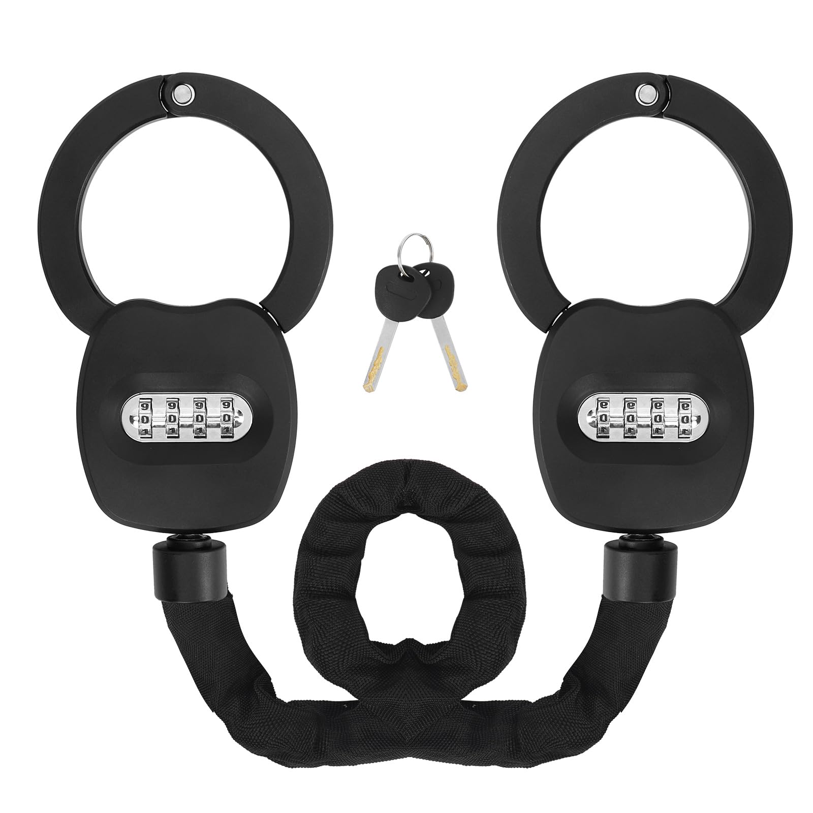 Gaethra E Scooter Lock with Combination Code, Lock for E Scooter with 4 Digit Code Combination, Handcuff Lock with Reset Key, Bicycle Lock for Scooters, Bikes, Pushchairs