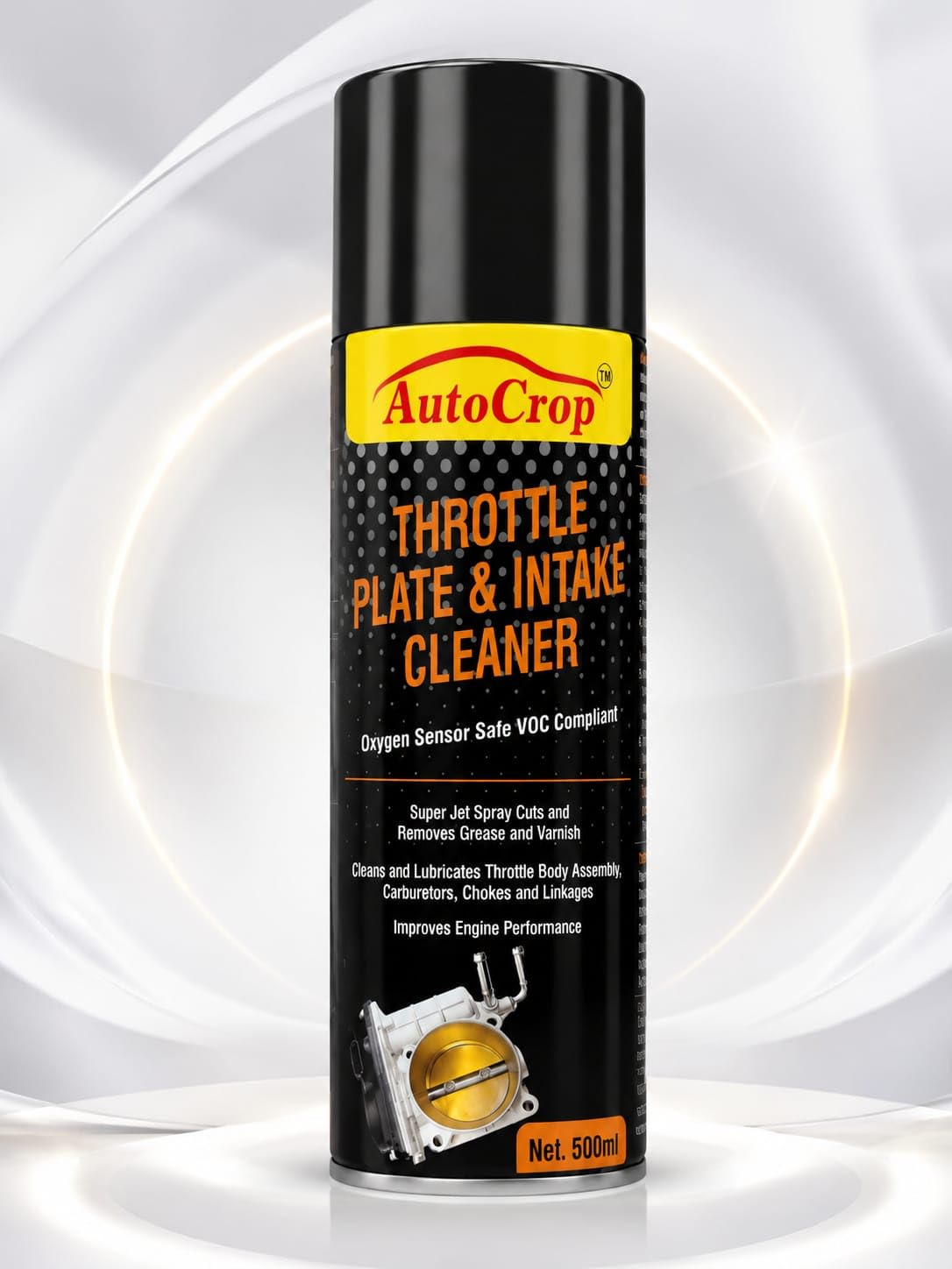 Throttle Plate & Intake Cleaner Spray, Removes Grease, Carbon Deposits & Varnish, Oxygen Sensor Safe, VOC Compliant, 500ml-image-1