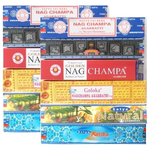 Varillas de incienso 12 cajitas Satya Nag Champa Goloka 6 Nagchampa aroma fragancia ambientador
