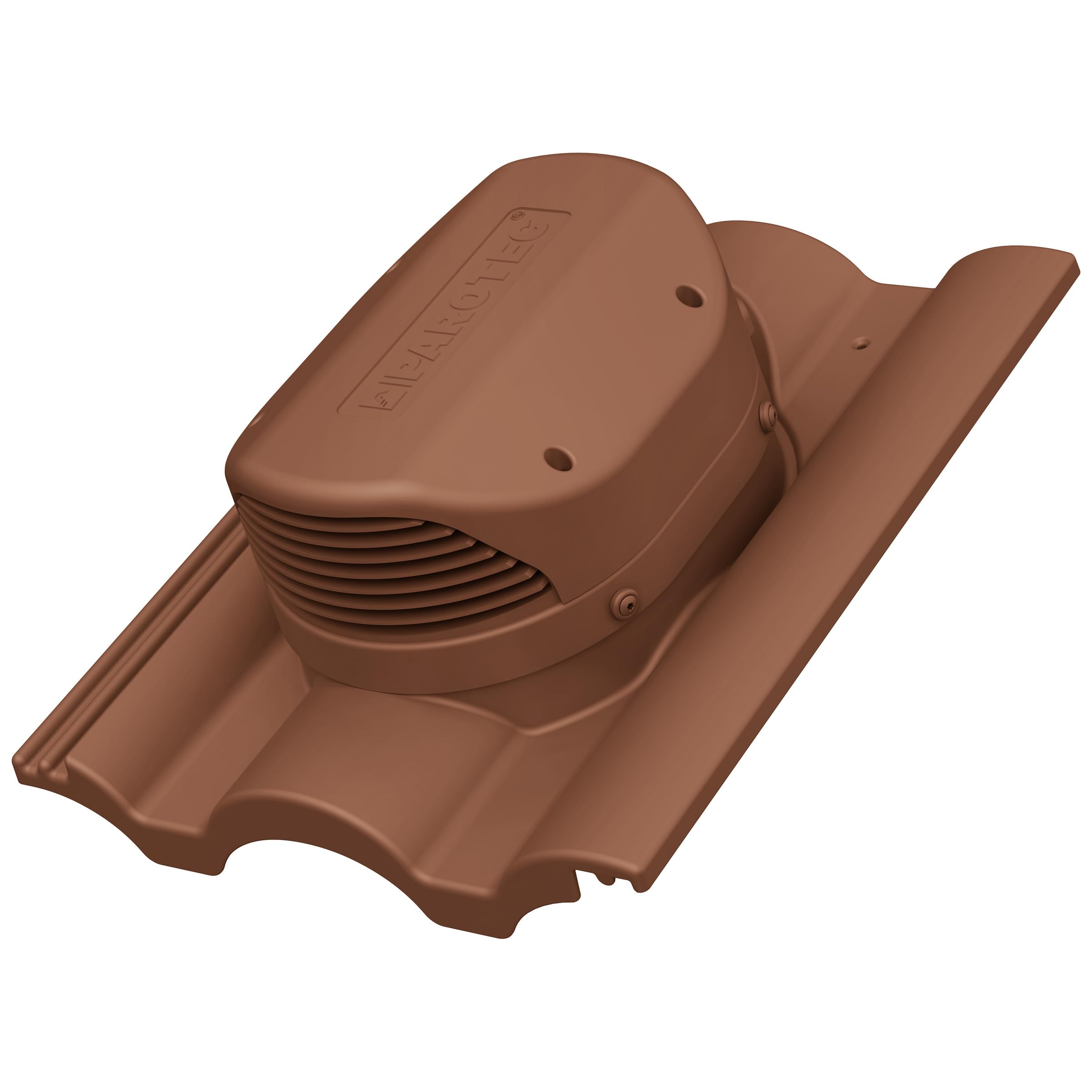Parotec Flachlüfter für Braas - Taunus Dachlüfter Entlüfter Lüftungsziegel (RAL 8004 - Ziegelrot)