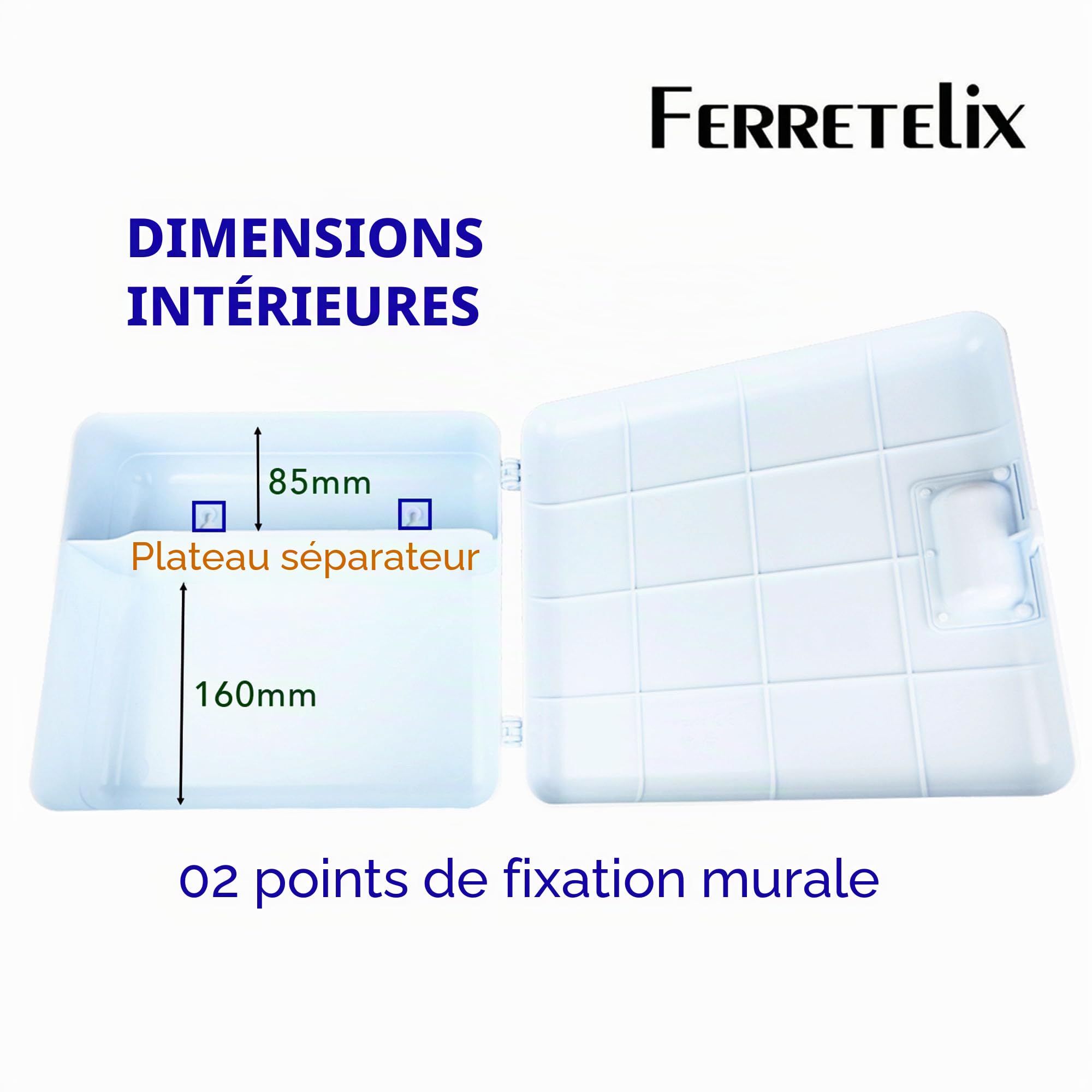 Ferretelix® Armoire Murale de Trousse de Premiers Secours – 28 x 25 x 10 cm – Équipée avec Matériel de Soins – Pour Maison, Bureau ou Commerce