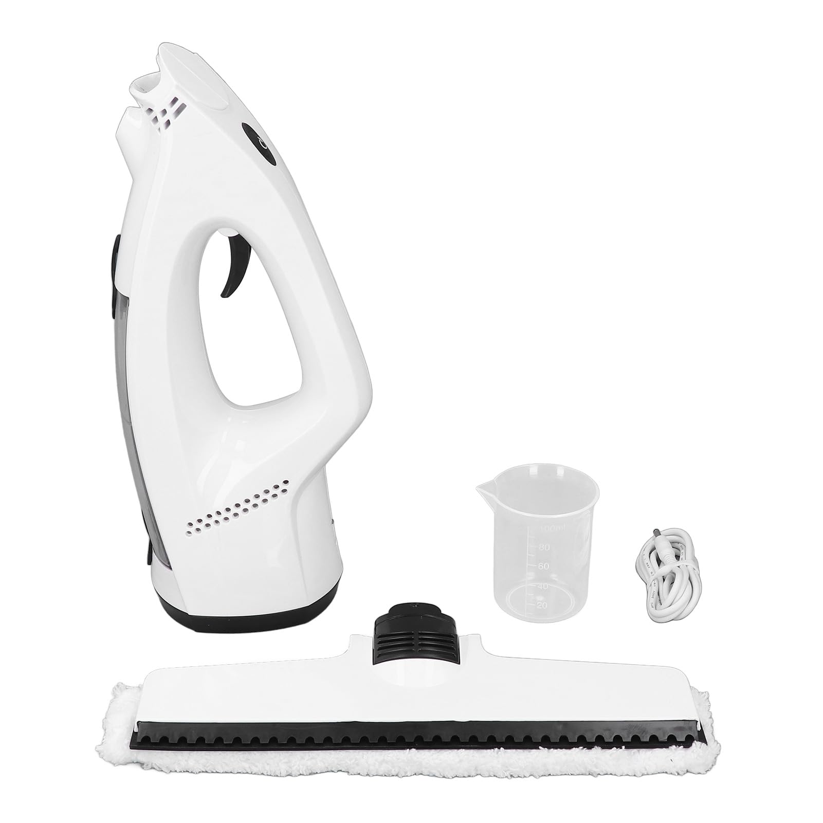 Wakects Aspirador de Ventanas a Batería, Limpiacristales Eléctrico, Limpiacristales Eléctrico para Limpieza de Ventanas, con Botella Pulverizadora y Limpiaparabrisas de Microfibra, 2000