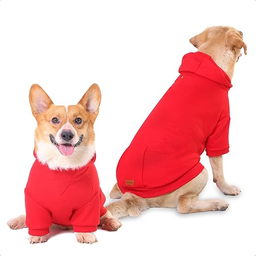 Sudaderas con capucha para perros grandes y medianos, ropa con agujero para correa para perros, ropa de bulldog pitbull (sudadera con capucha para