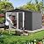 DWVO 10'x8' Large Metal Outdoor Storage Shed, Heavy Duty Tool Storage Sheds for Backyard Patio Lawn - Ideal for Bicycles, Garden Tools, and Lawn Equipment, Easy-to-Assemble, Dark Gray