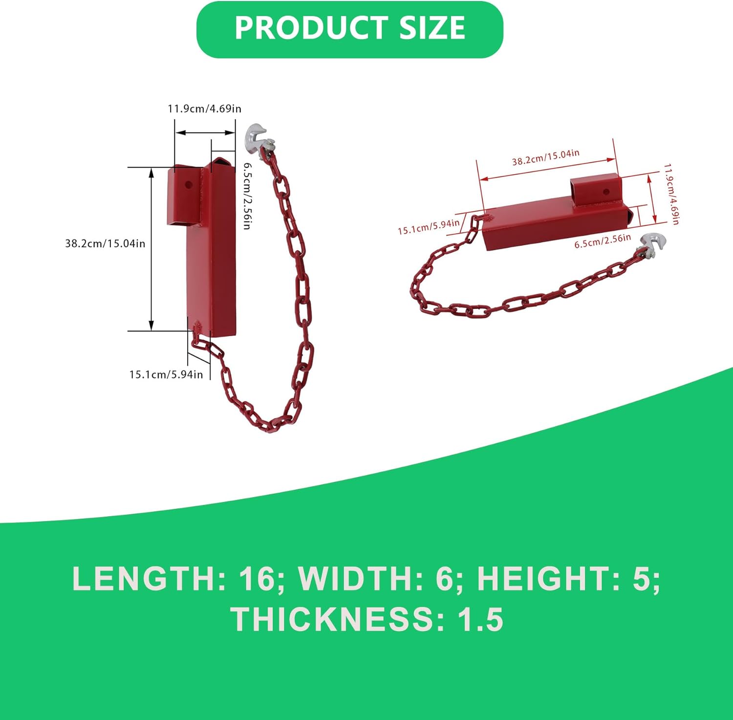 ALL-CARB 2 Hitch Receiver Forklift Trailers Towing Adapter Pallet Forks Attachment Pallet Forks Towing Adapter with Chain