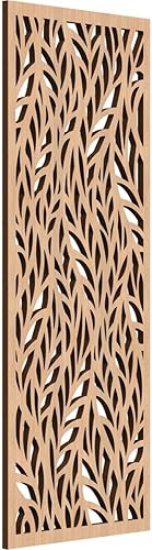 9 3/8 pulgadas de ancho x 24 3/8 pulgadas de alto x 1/4 pulgadas de alto, Ortonville paneles decorativos de madera de calado, nogal