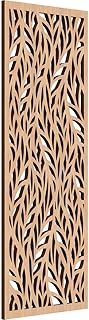 9 3/8"W x 24 3/8"H x 1/4"T Ortonville Decorative Fretwork Wood Wall Panels, Hickory