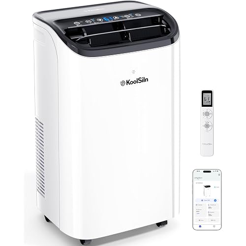 14,000 BTU Portable Air Conditioner with WiFi & Remote Control, Cools Up to 700 Sq.Ft, Auto-Evaporation Low Noise Portable AC Unit for Large Room, Office, Garage, White