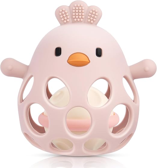 HOTUT Hochet Balle de Dentition Sensoriel en Silicone