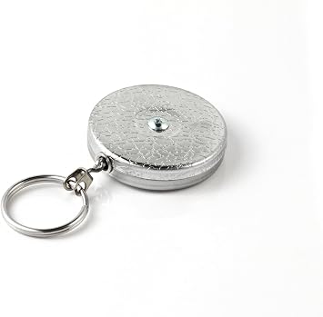 KEY-BAK Industrial Retractable Reel with 24" Stainless Steel Chain, Plain Back, Chrome Front