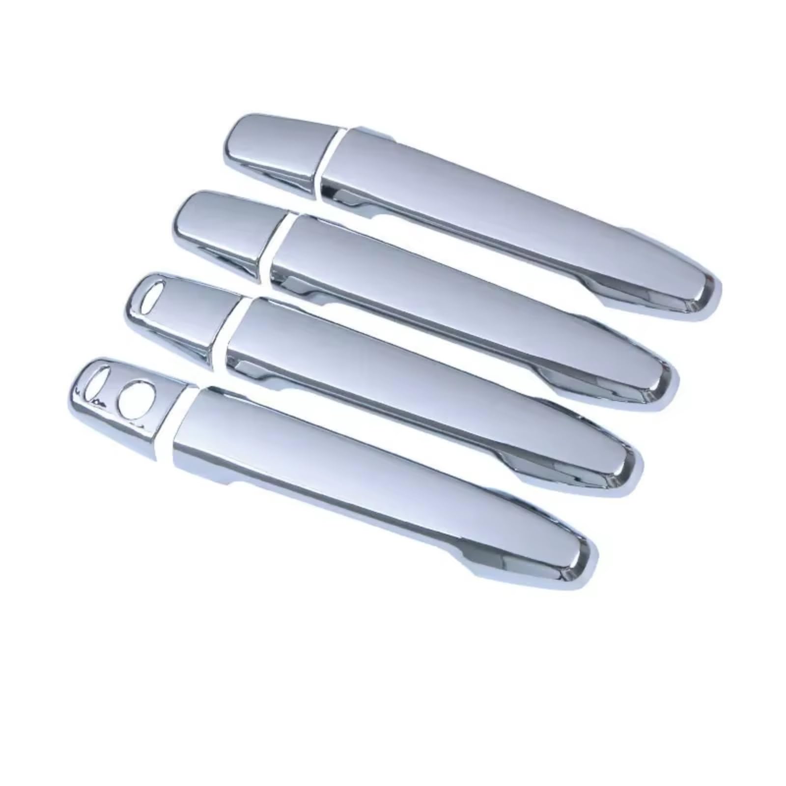 Garniture de poignée de porte pour Mitsubishi Lancer ASX 2008-2020 look argent élégant à 2 boutons