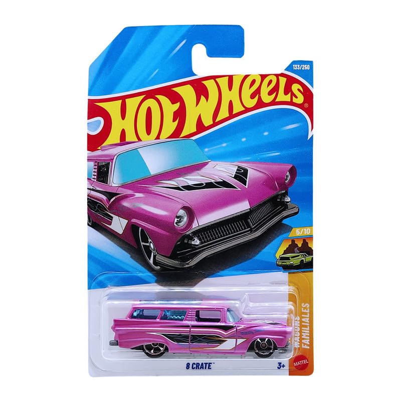 Image of Hot Wheels 8 Crate Wagons Ages 3 and Up 133 /250 (Pink)