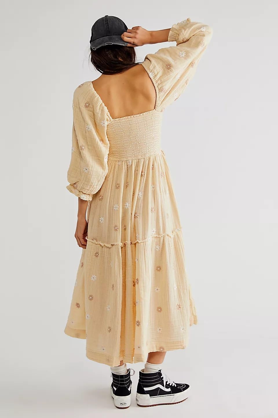 puff sleeve embroidered dress The Knox – Lela Rose main image 1