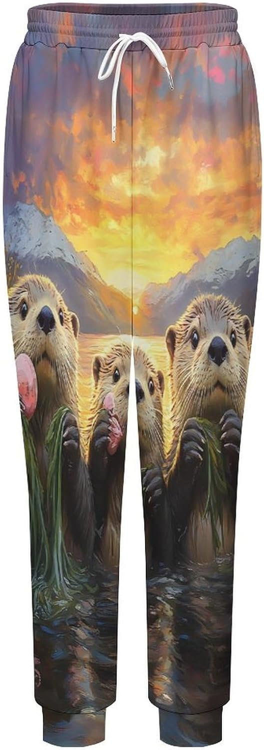 Three Otters Men's Pants Athletic Workout Sweatpants Jogger Casual Pant for Sports Home