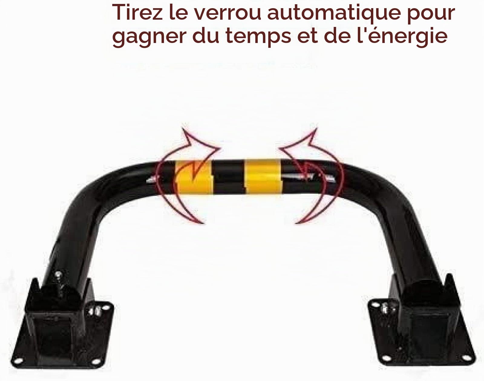 Arceau Parking, verrouillage de stationnement pliable, espace auxiliaire pour protéger votre espace exclusif, facile à installer et résistant