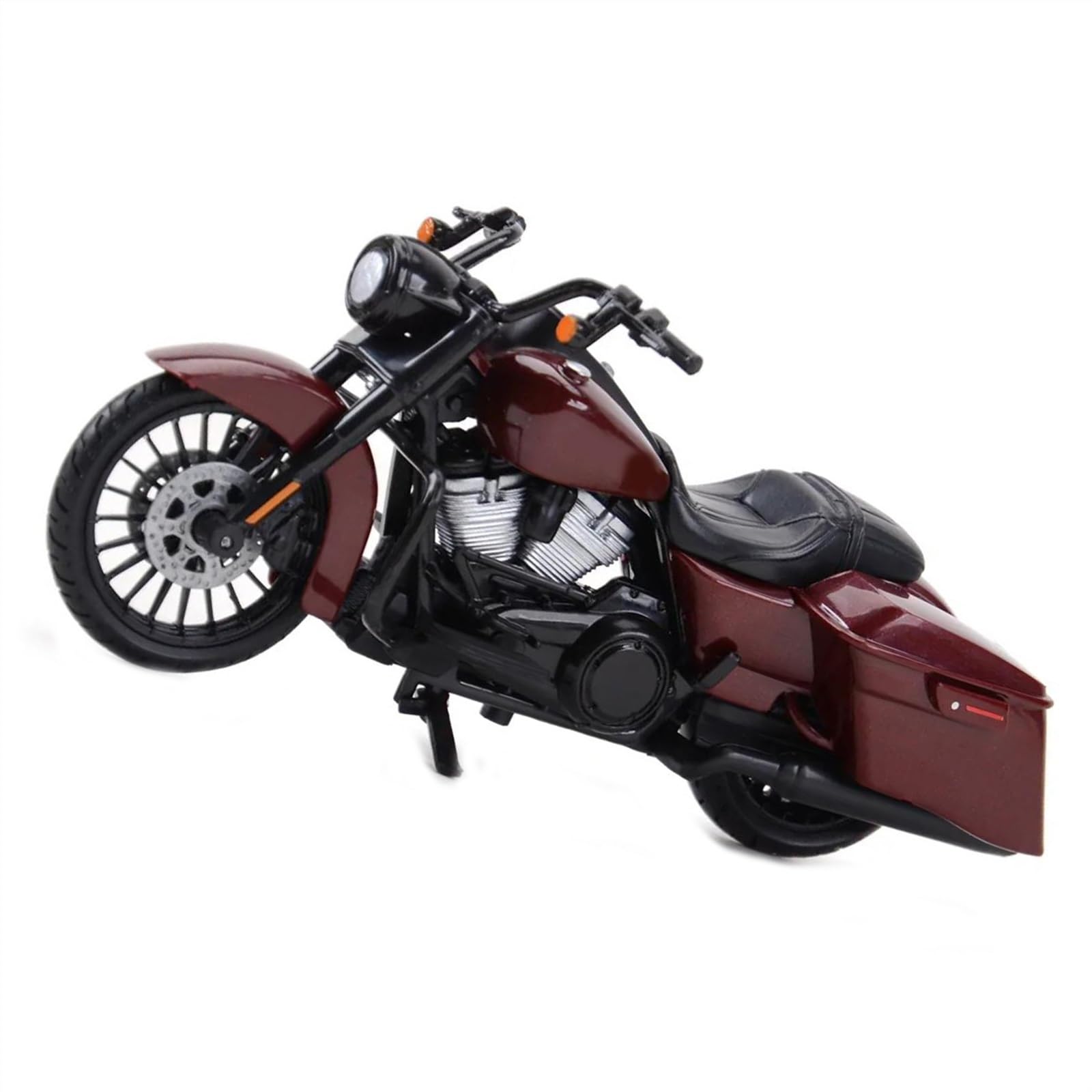 SEYXF Motorbike Toy Motorcycle Model Simulation Alloy Toy 1/18 for Harley for Davidson for Road King Special 2017(Black- Silver)