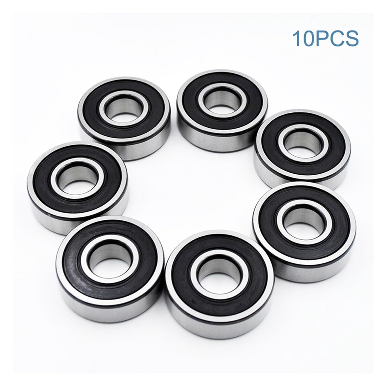 Lot de 10 roulements à Billes Miniatures 6201 2RS ZZ 12 x 32 mm en Acier chromé Gorge Profonde (2Z)(6201 2RS Normal)