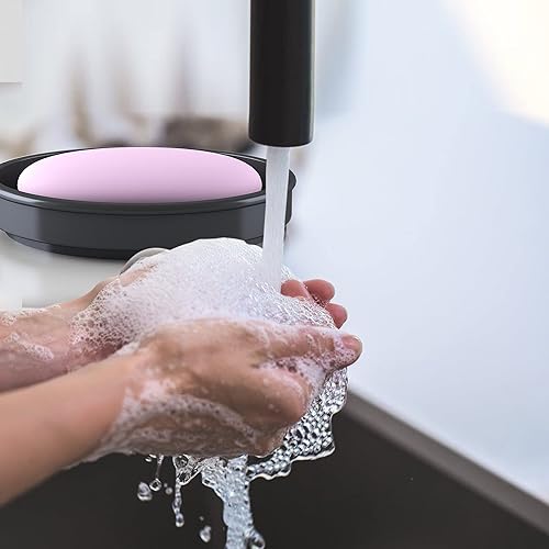 Miniatura 4 de nu steel Bandeja de jabón de barra resistente al óxido de metal negro para tocadores de baño encimeras pedestales fregadero de cocina tienda de