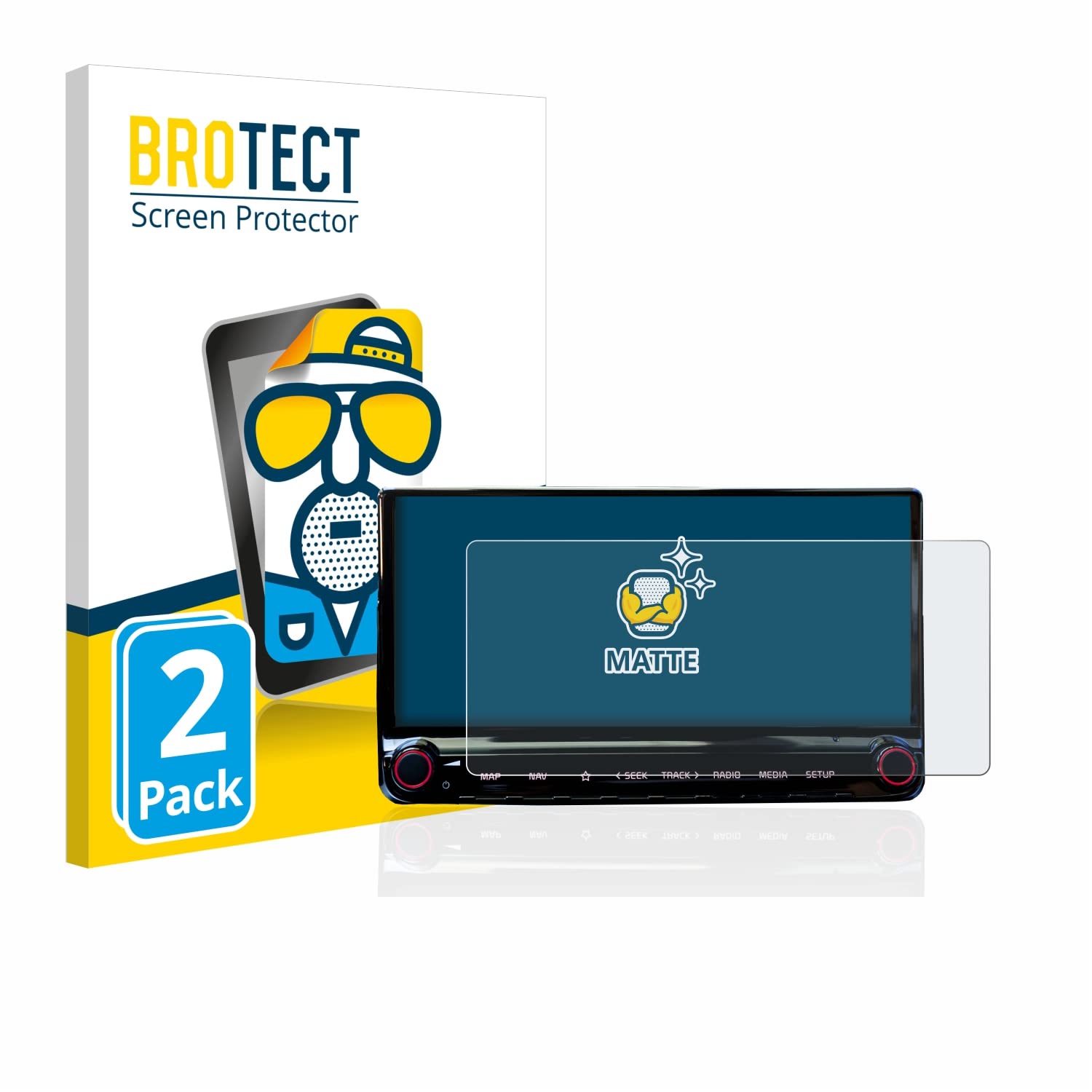 Brotect Pellicola Protettiva Opaca Anti-Riflesso Per Kia Picanto 2022 (8") - 2 Pezzi, Made In Germany