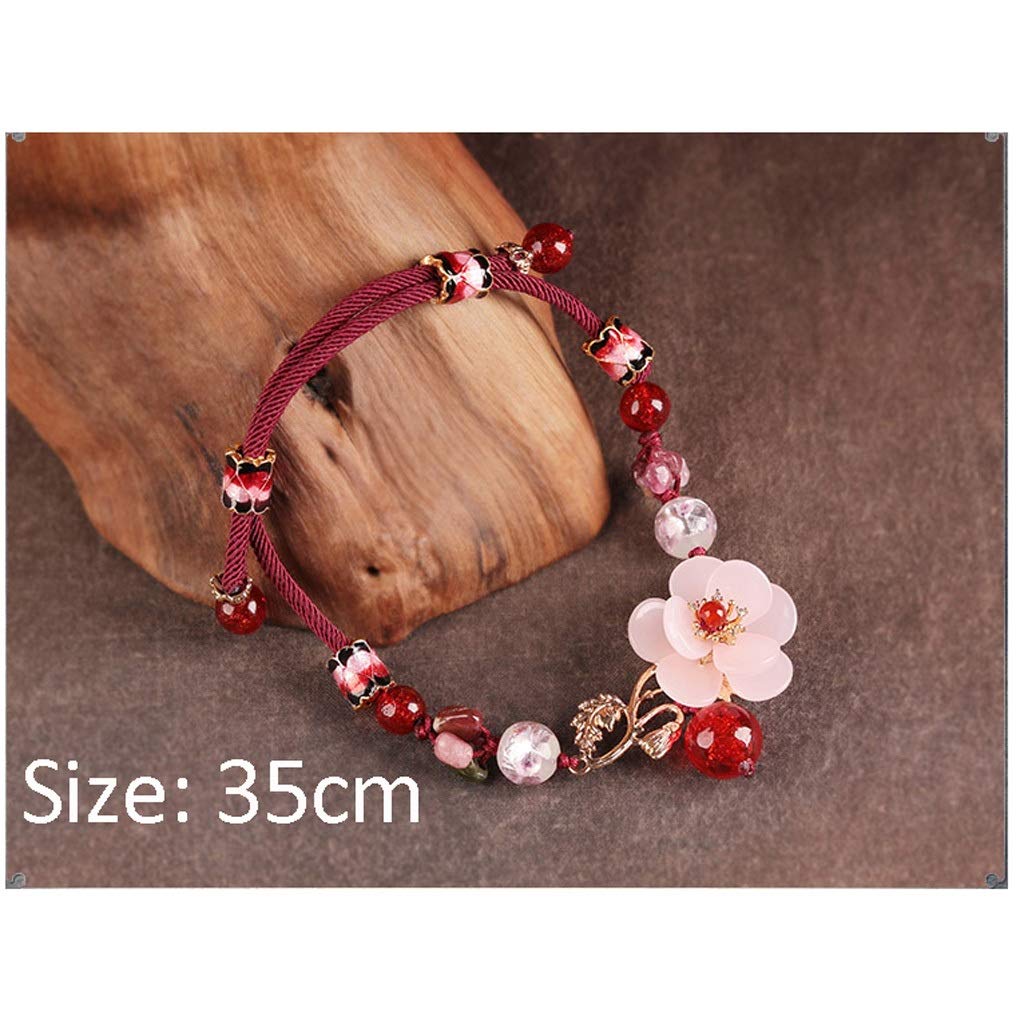 Cavigliere Cavigliere da Donna Gioielli squisiti ed Eleganti a Forma di Petalo Cavigliere in Vetro Vintage Cavigliere da Spiaggia estive Cavigliere da Donna
