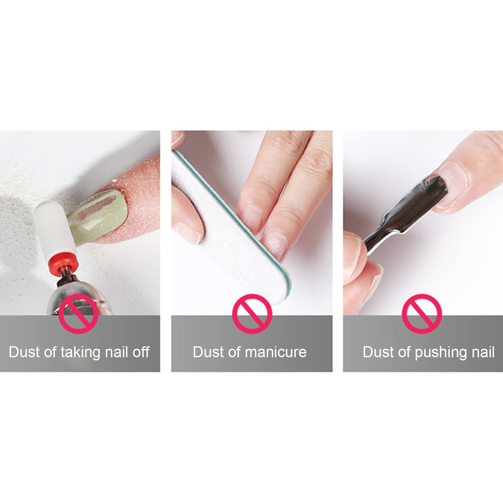80W Colector de Polvo de Uñas Profesional Potente Aspirador de Polvo de Uñas con Filtro Colector de Polvo Ventilador para Uñas Acrílico Manicura(EU)