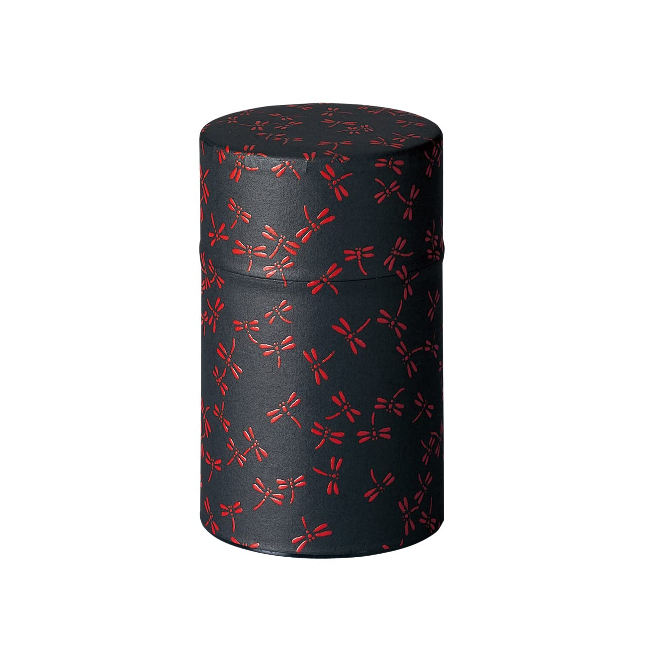 Noguchi Kama Taro Chaen Tea Bottle, Tea Can, 5.3 oz (150 g), Washi Stick, Inner Lid Included, Dragonfly Pattern, Black, Made in Japan : Home & Kitchen