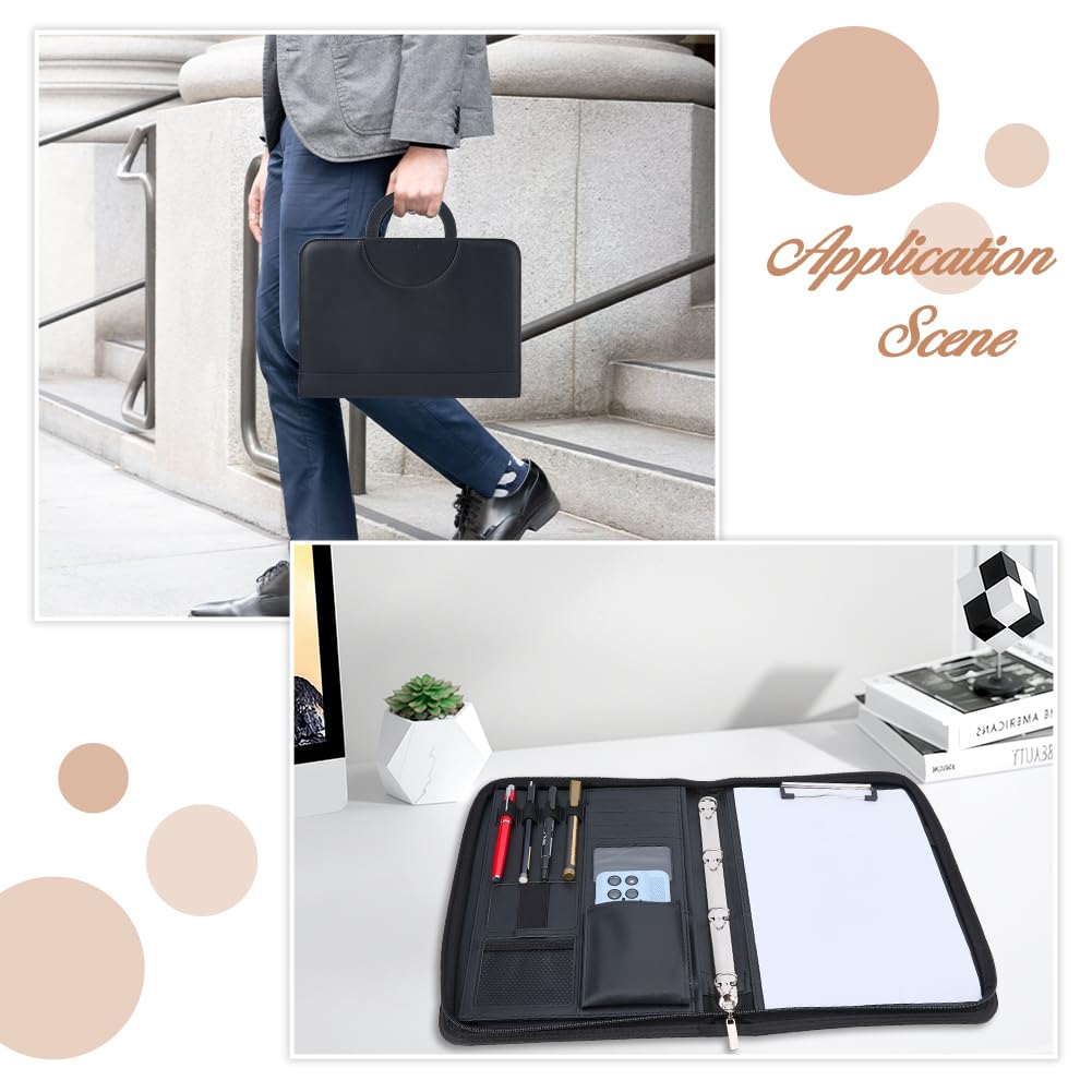 SUPERFINDINGS Raccoglitore multi tasca con cerniera per lavoro in ufficio